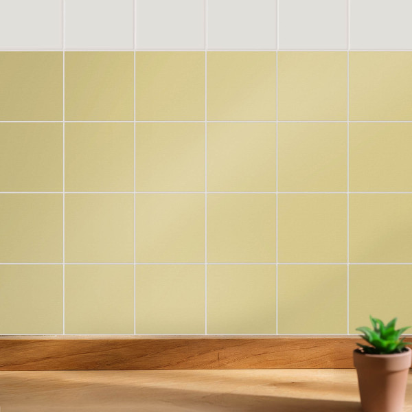 Naklejki na kafelki 10x10 cm Kolor Żółty 24 szt.