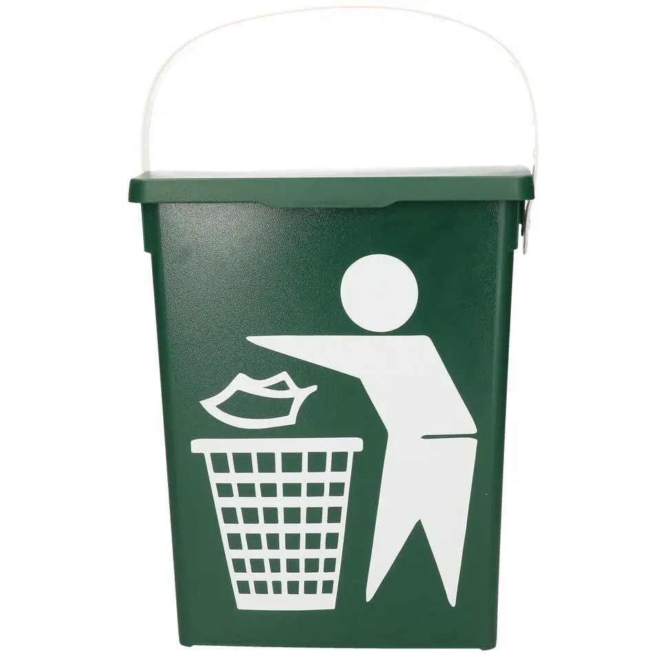 Gft afvalbakje voor aanrecht - 5L - klein - groen - afsluitbaar