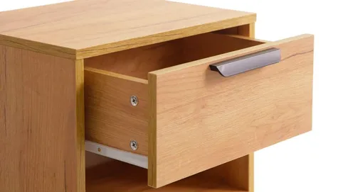 Sengebord JENSLEV 1 skuffe natur egefarve