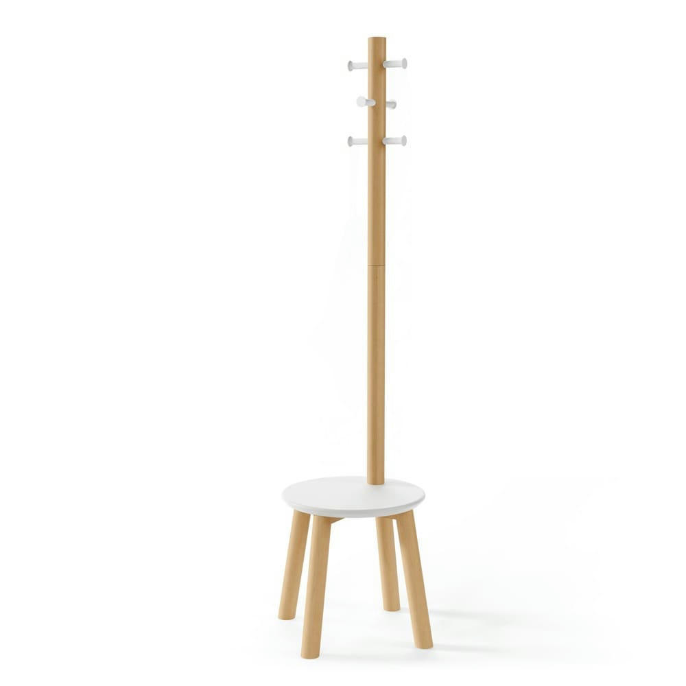 PILLARD - Porte manteaux tabouret pillard bois naturel