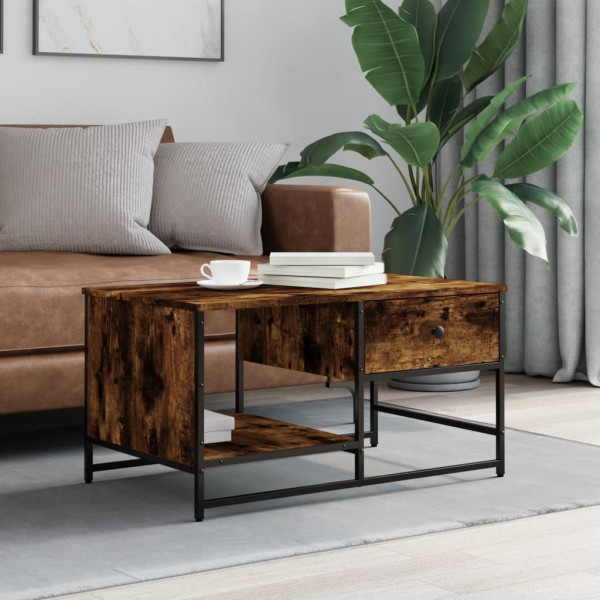 Stolik Kawowy Ława Stół Brązowy 85.5x51x45 Do Salonu Do Pokoju