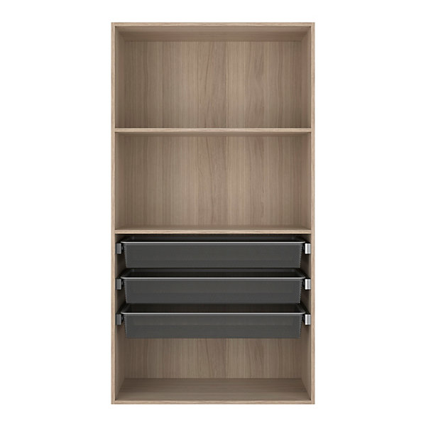 2 tablettes effet chêne GoodHome Atomia L. 96,4 x P. 43,2 cm