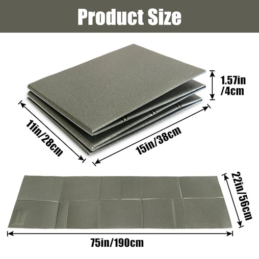 NNEOBA Tactical Foldable Sleeping Mat Waterproof for Outdoors