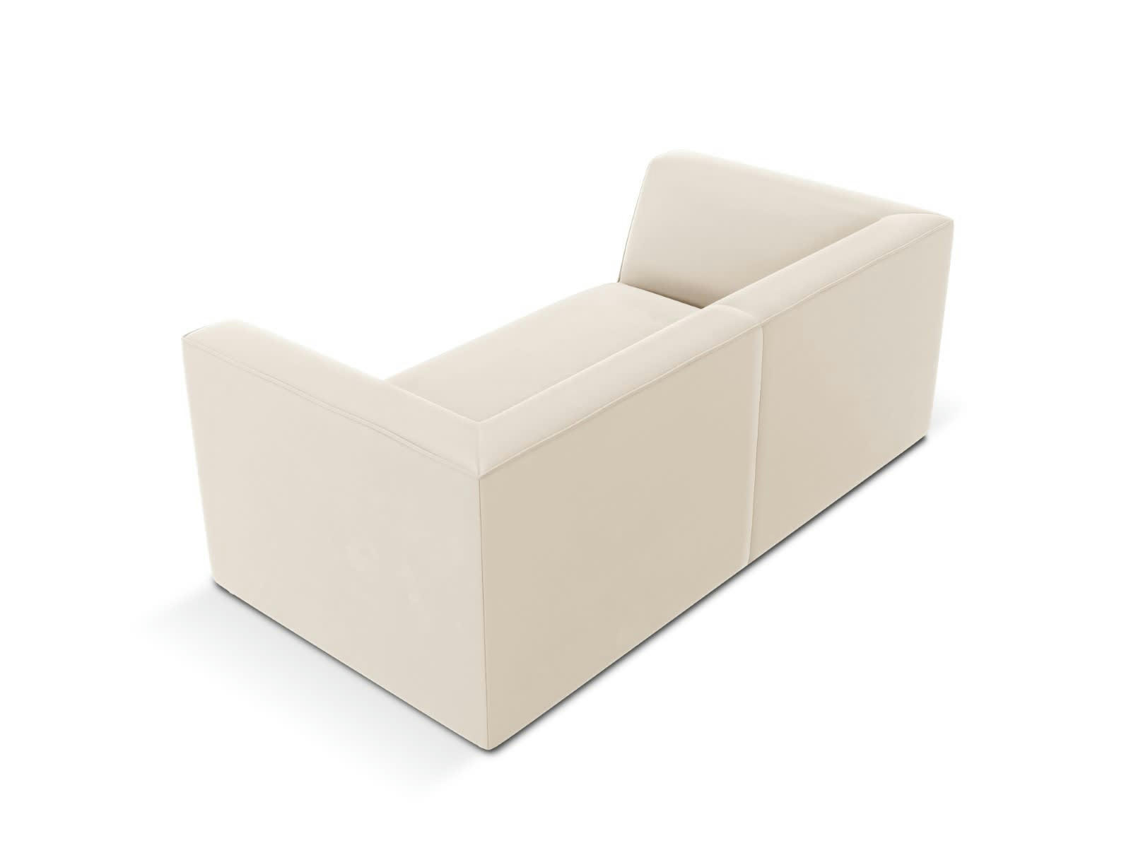 CHARLES - Canapé 2 places en Velours Beige