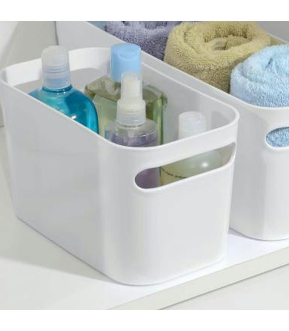 - Bac de rangement pour salle de bain - Blanc