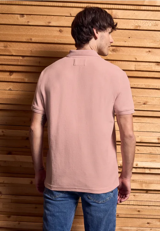 Poloshirt mit offenem Kragen