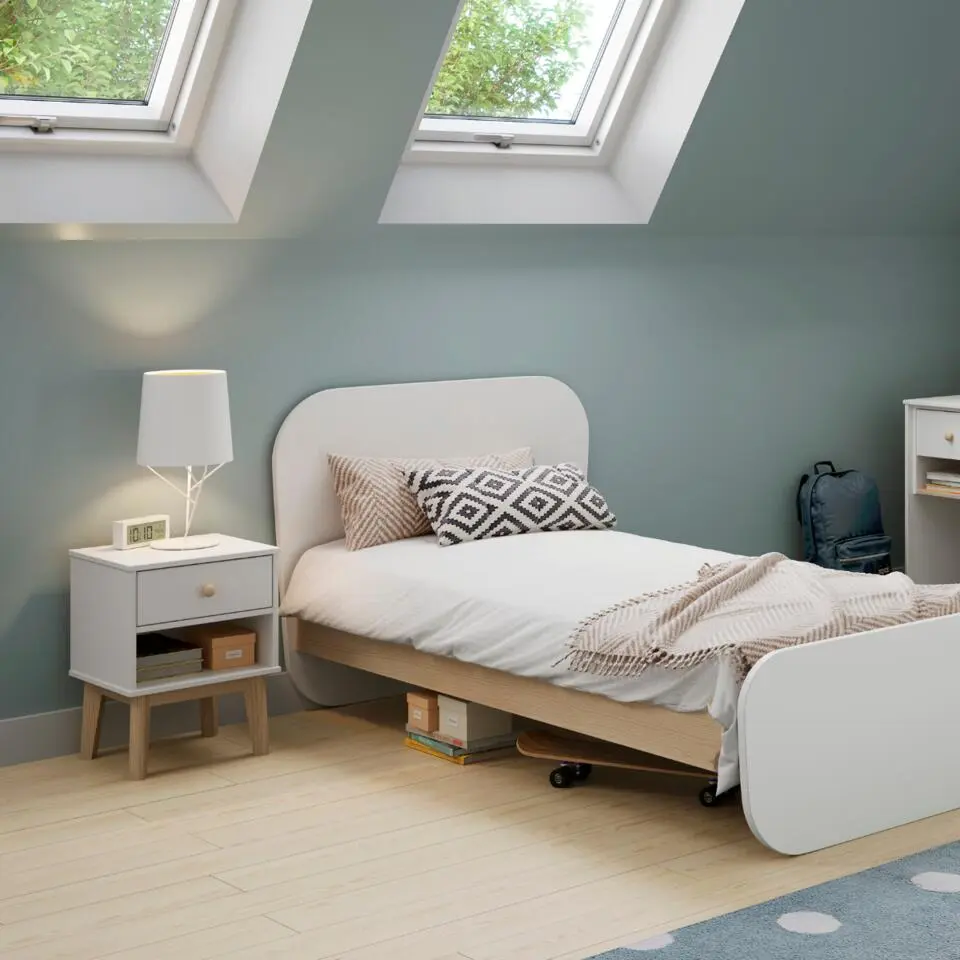 Calicosy - SIMON Tafel - Licht hout - 35x40x53,1 cm