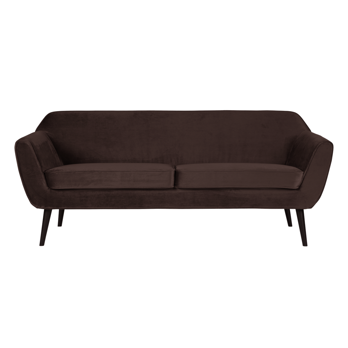WOOOD bank Rocco 187 cm - Velvet - Donkerbruin