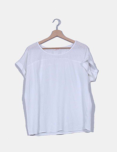 Camaïeu White top with shorts sleeves