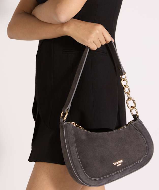 Direction Dark Grey - Chain Detail Shoulder Bag