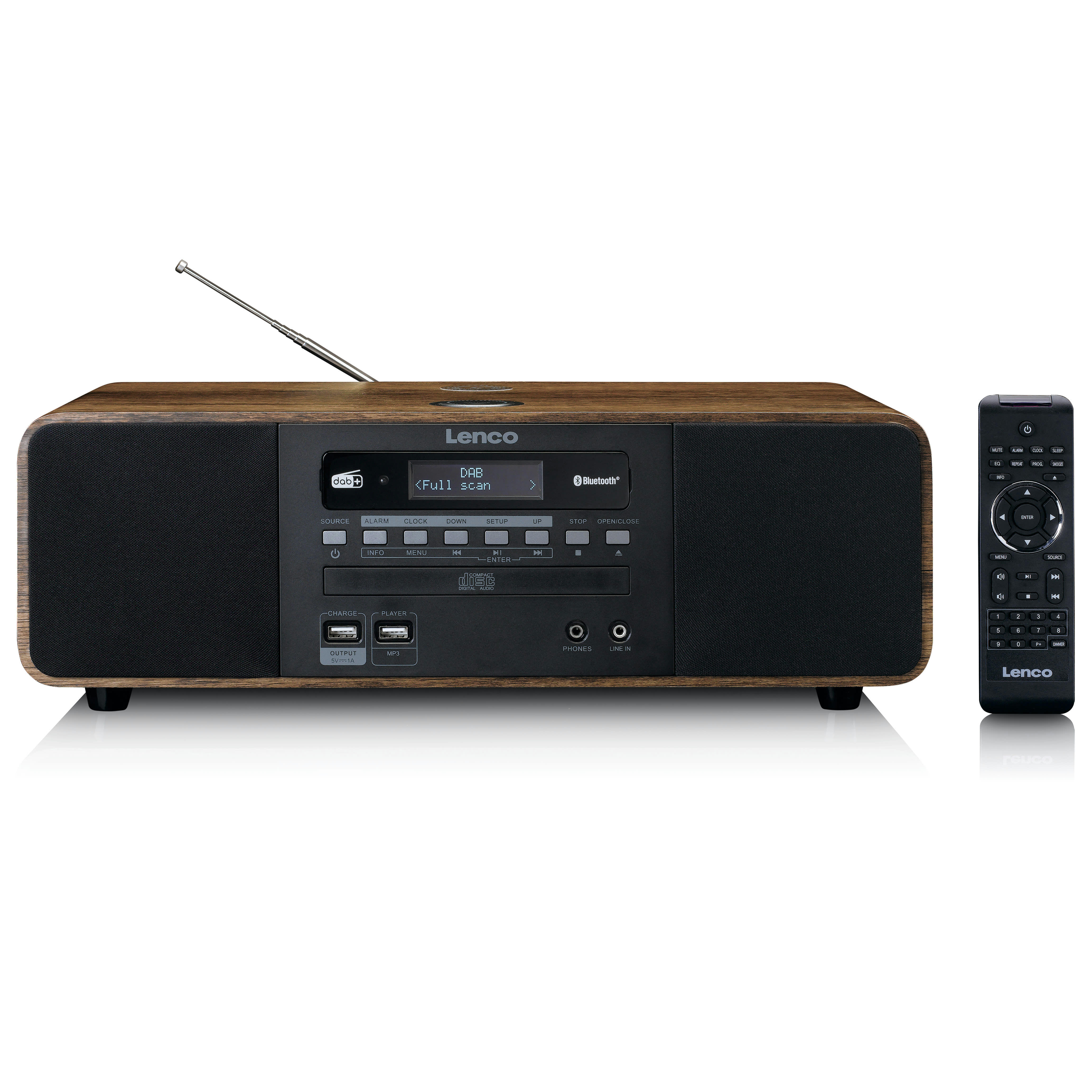 - Radio stéréo dab+ fm cd en bois