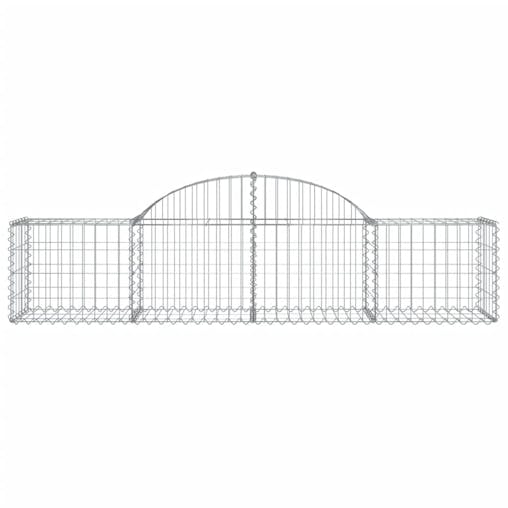 NNEVL Arched Gabion Basket 200x50x40/60 cm Galvanised Iron