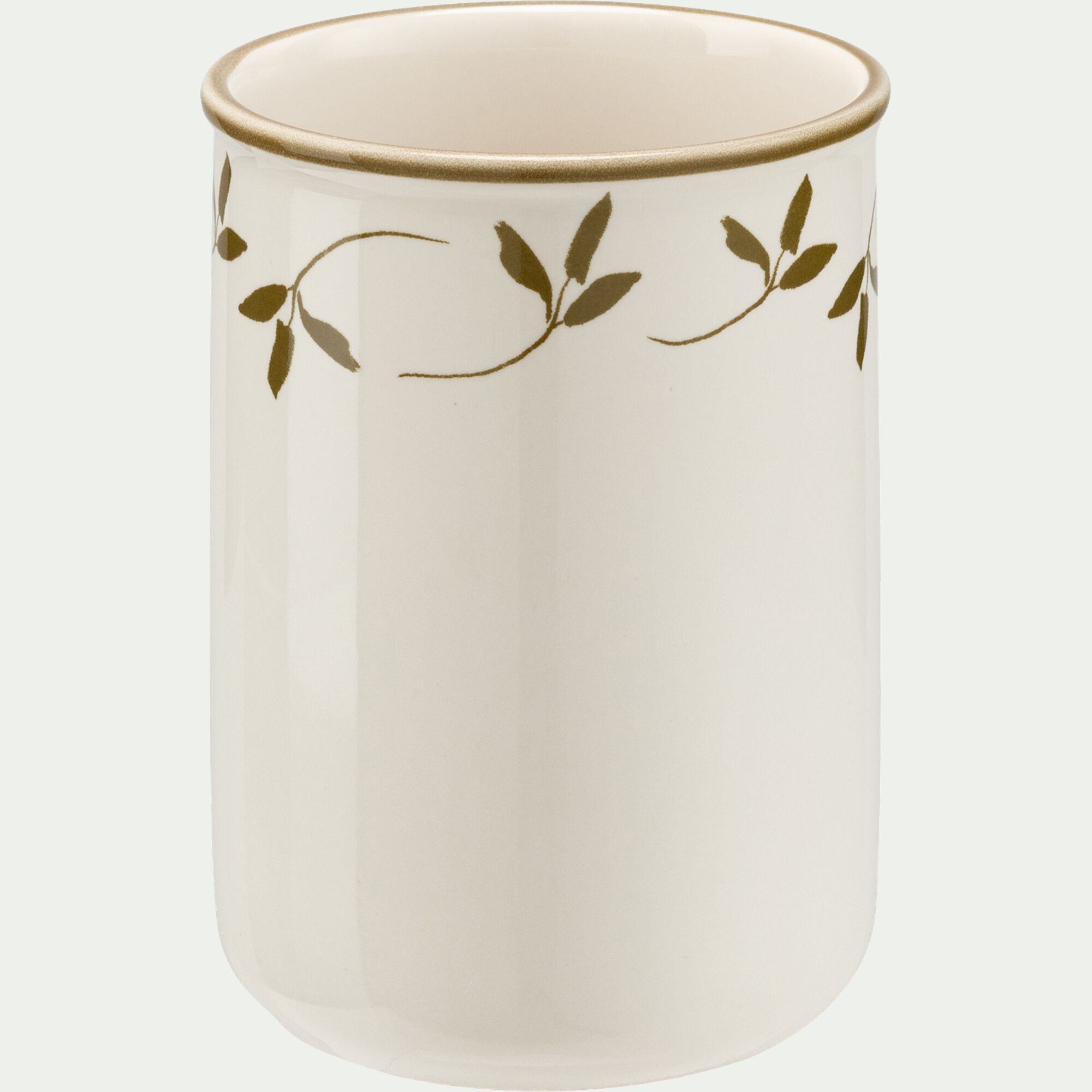 MELINA - Porte brosse à dents en grès - blanc