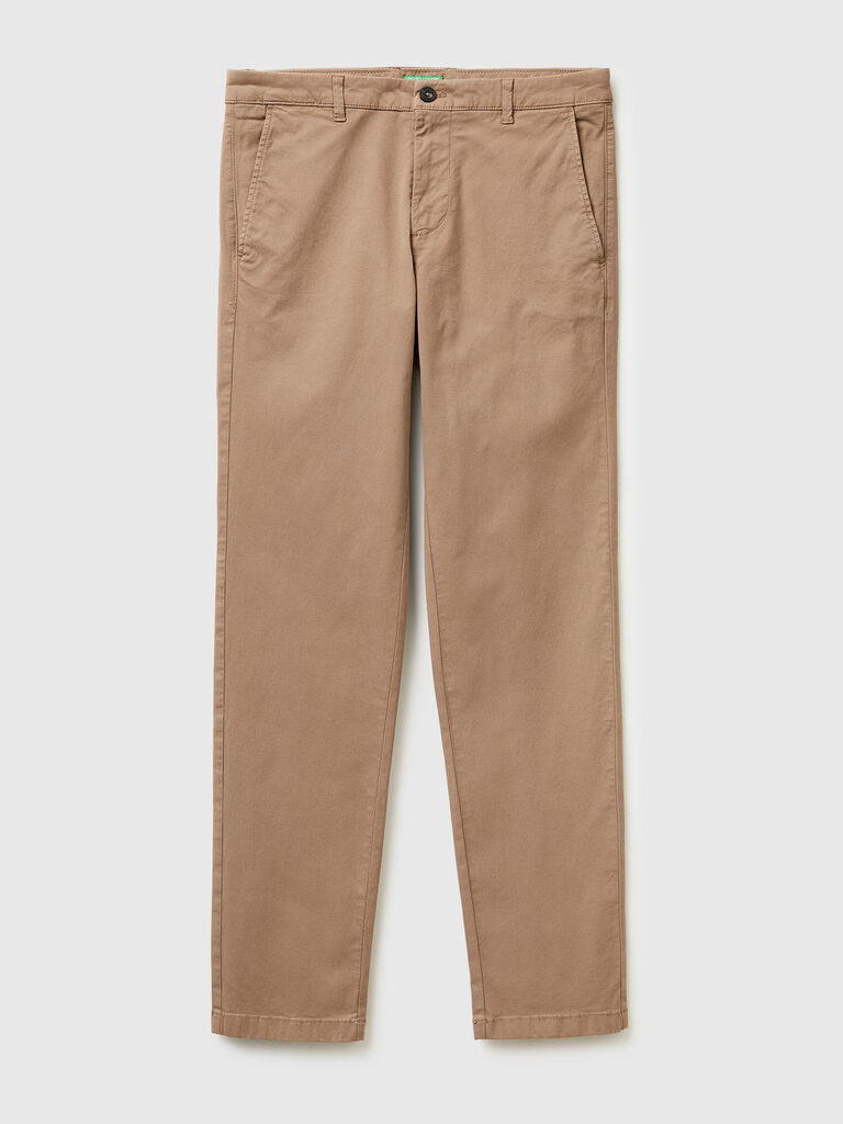 Slim fit cotton chinos