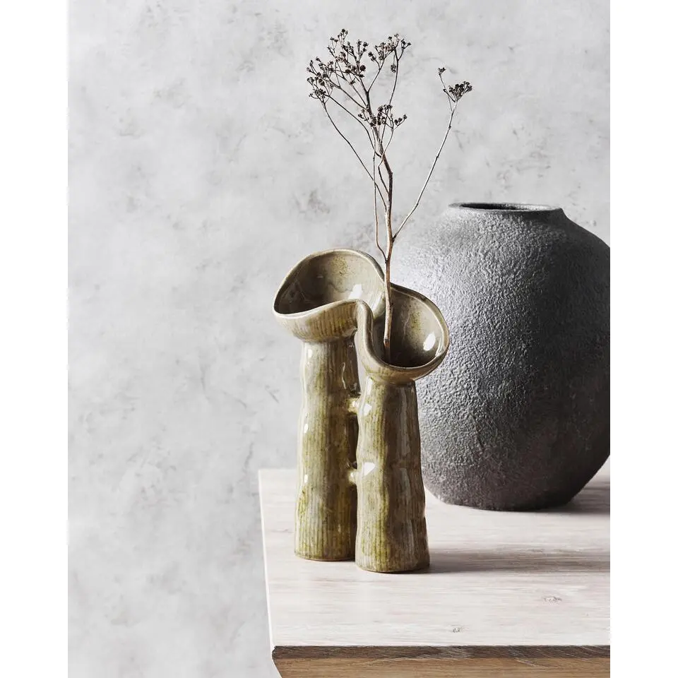 WATERPOPPY - Bloemenvaas - Groen - Steengoed