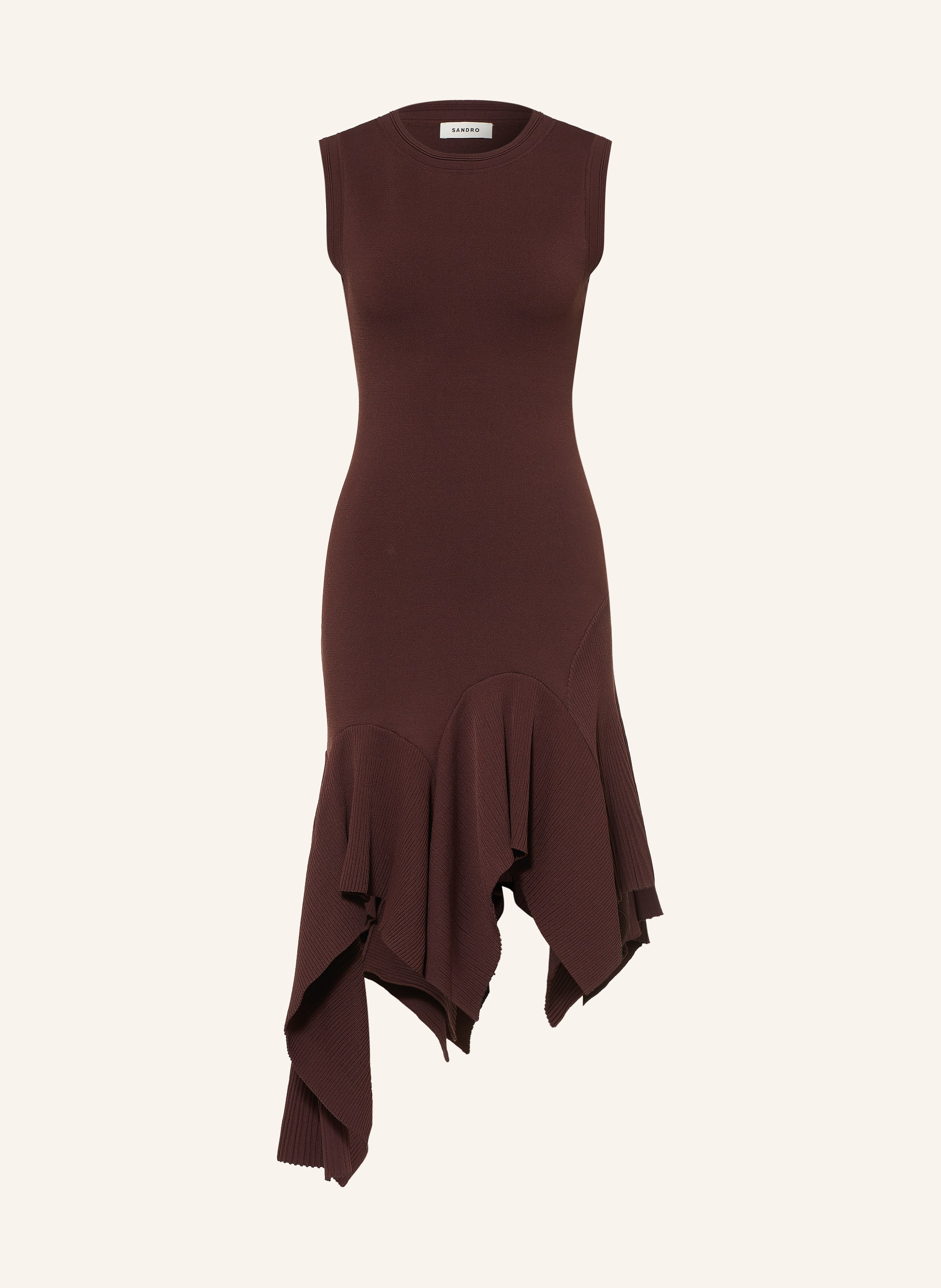 SANDRO Strickkleid mit Volants