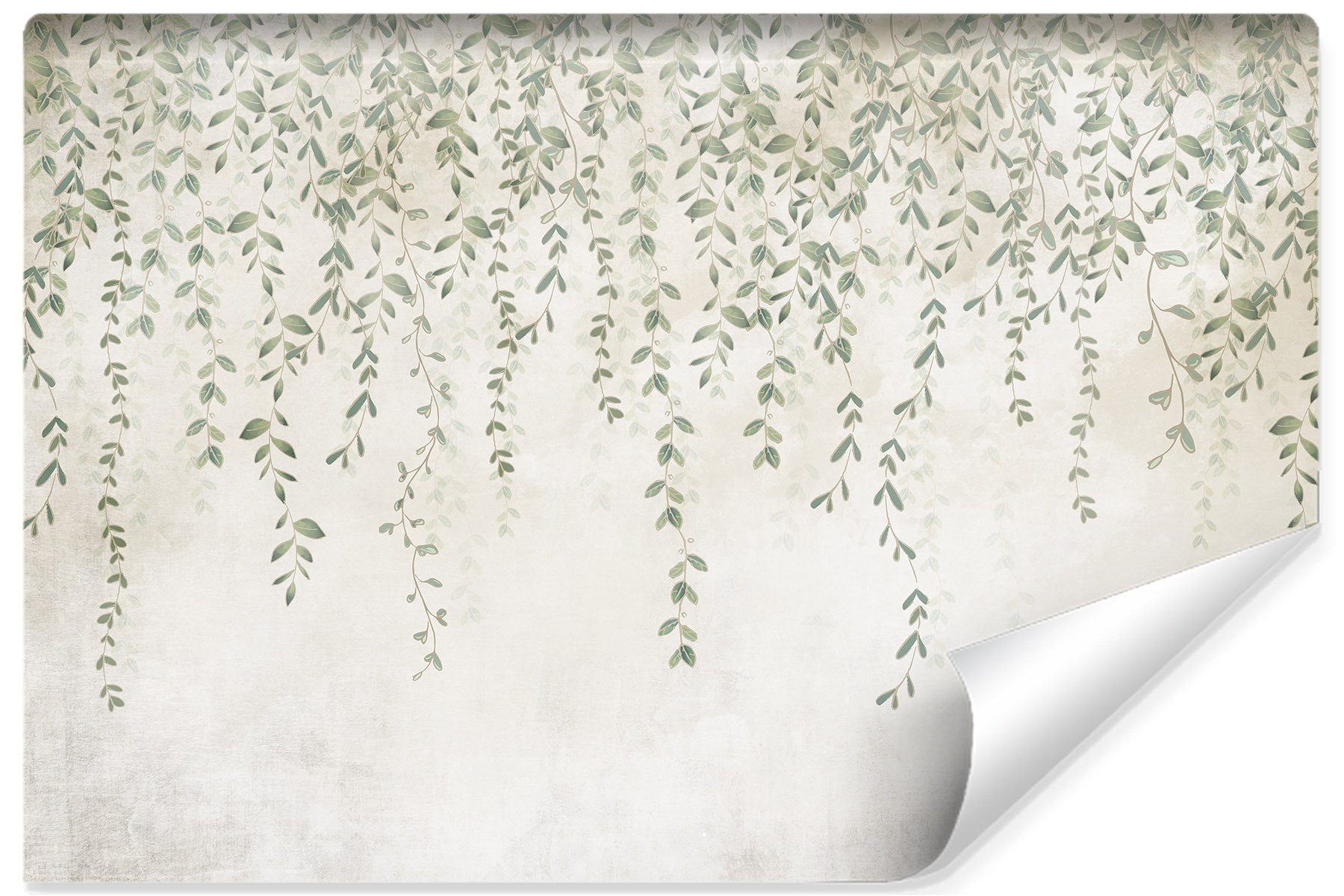 Fototapeta Dekoracyjna LIŚCIE Beton Natura 90x60cm