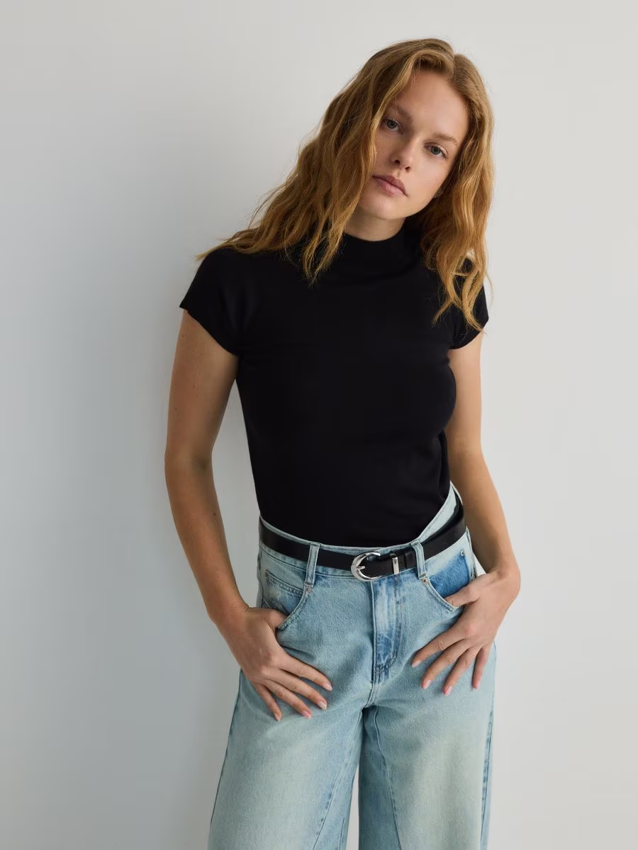 Mock Neck Blouse