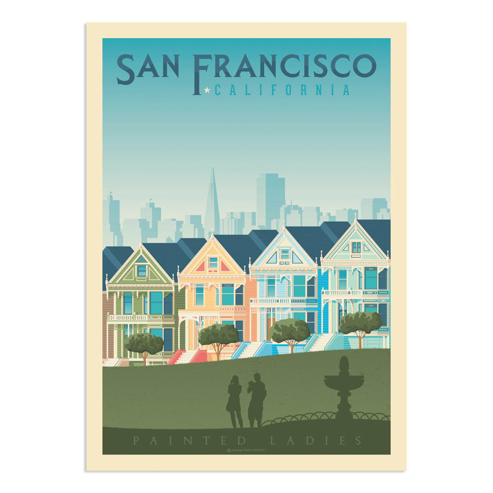 - Affiche San Francisco Painted Ladies  30x40 cm