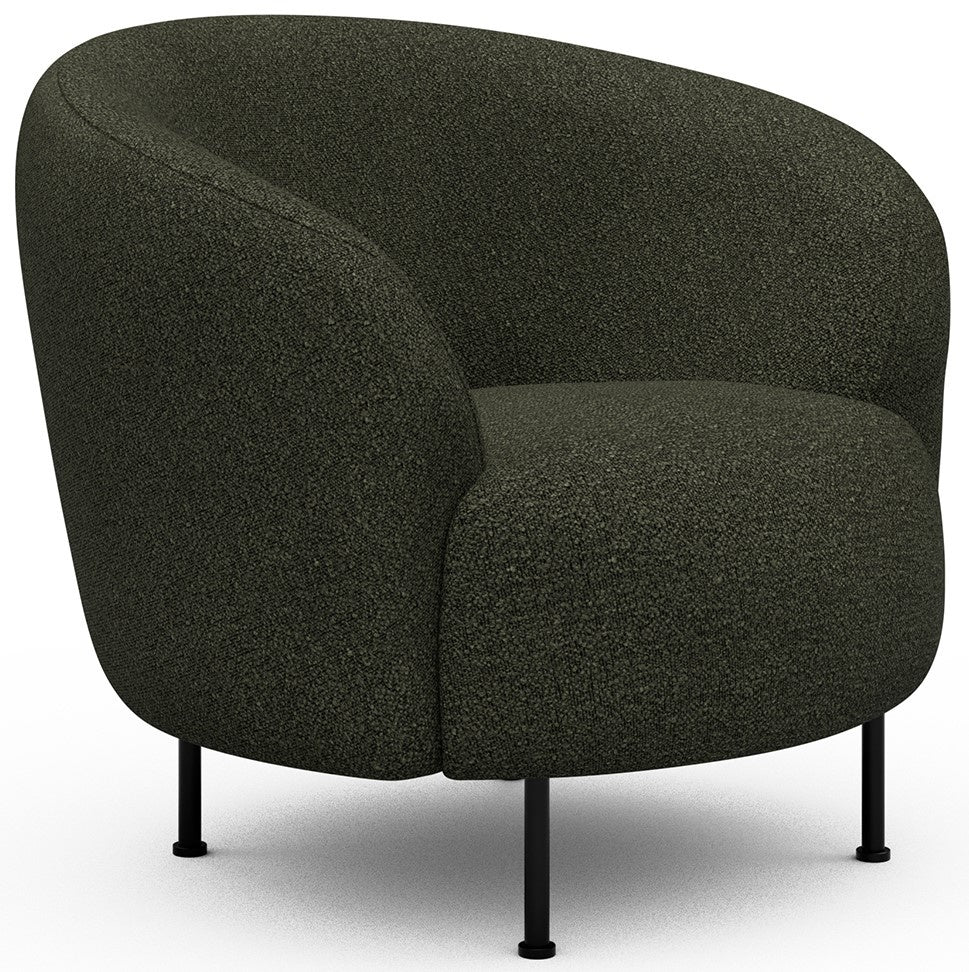 Kragelund Gran Fauteuil Bosgroen Bouclé Cirkel-Poot