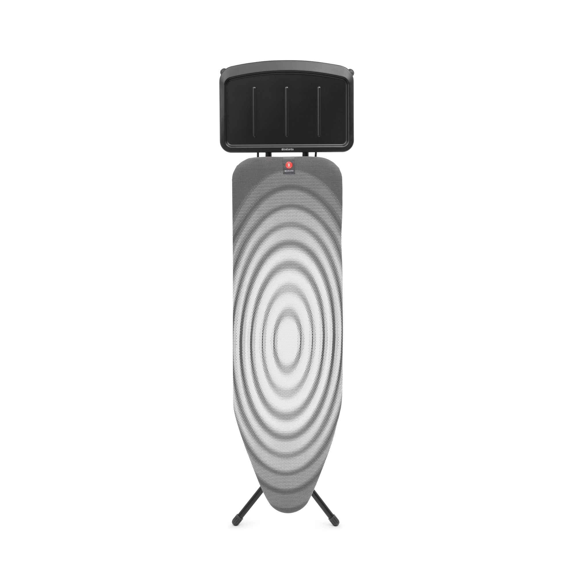 Brabantia Strijkplank B, 124x38 cm, solide stoomunithouder - Titan Oval