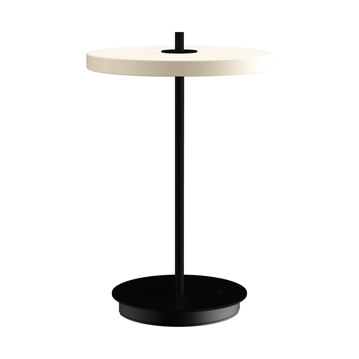 Umage Asteria Move Oplaadbare Tafellamp Pearl White - Zwarte Voet