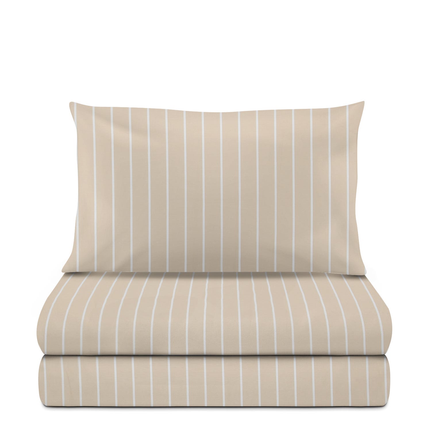 Completo letto singolo policotone righe sabbia
