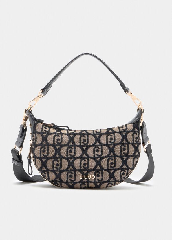 Borsa a spalla piccola jacquard