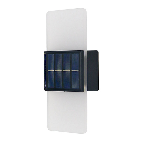 Lot de 4 Appliques murales solaires effet givrée 7lm-blanc chaud ou blanc froid-touche déco chic