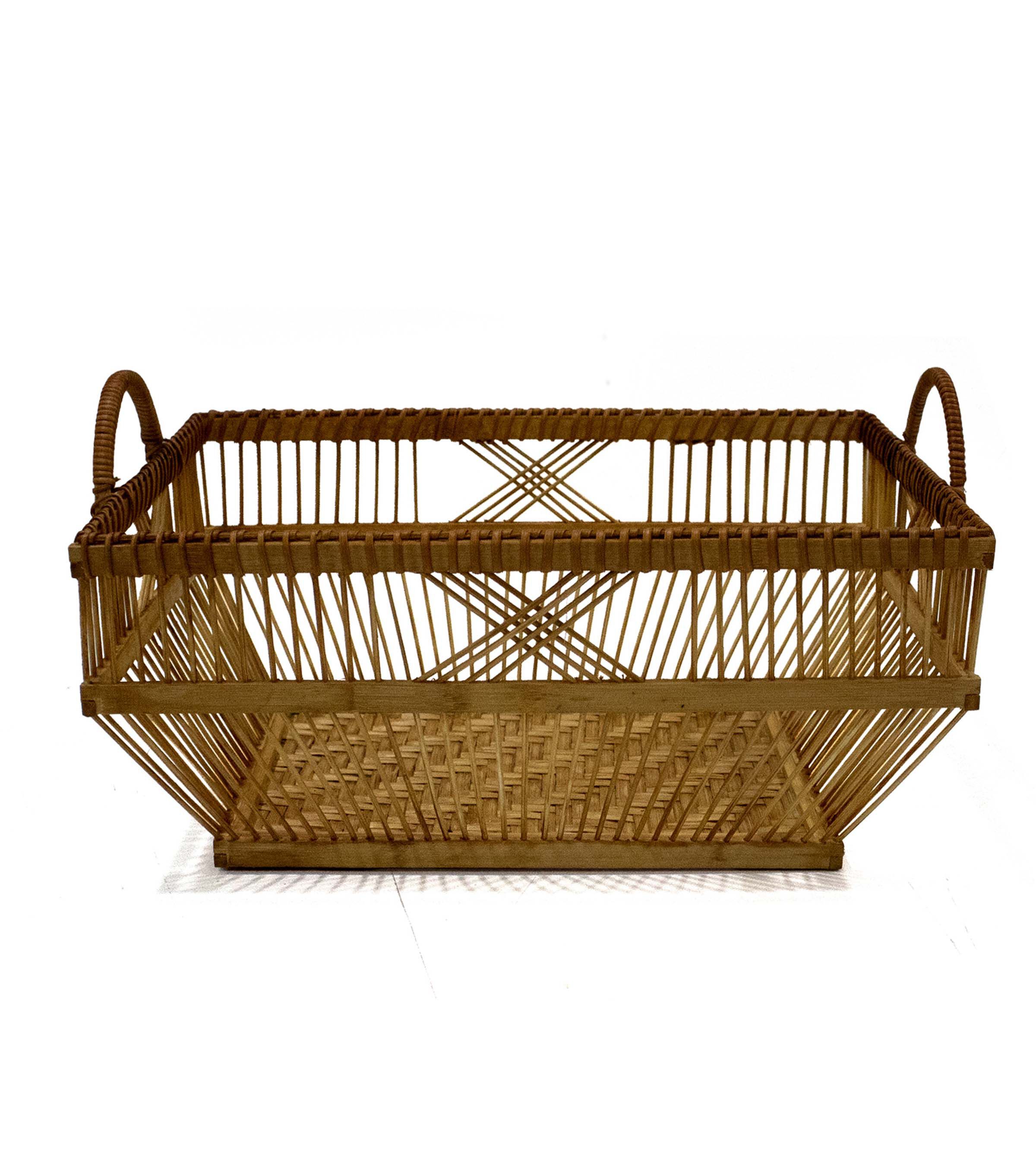 13 x 10 Bamboo Rattan Woven Basket by Place & Time