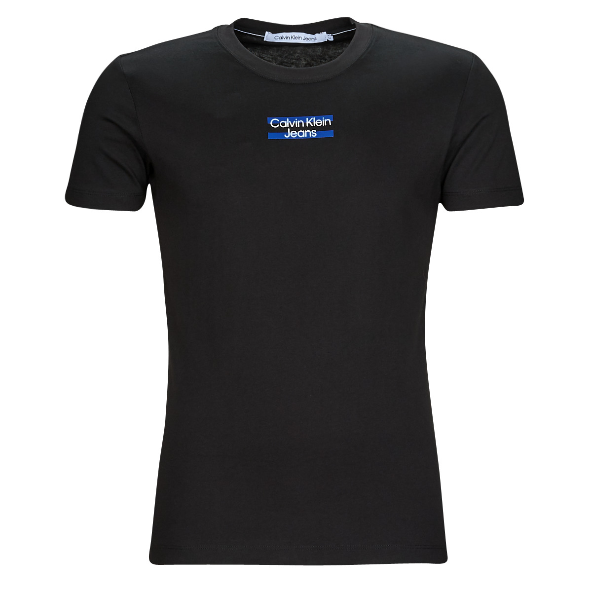 Calvin Klein Jeans - TRANSPARENT STRIPE LOGO TEE - Black