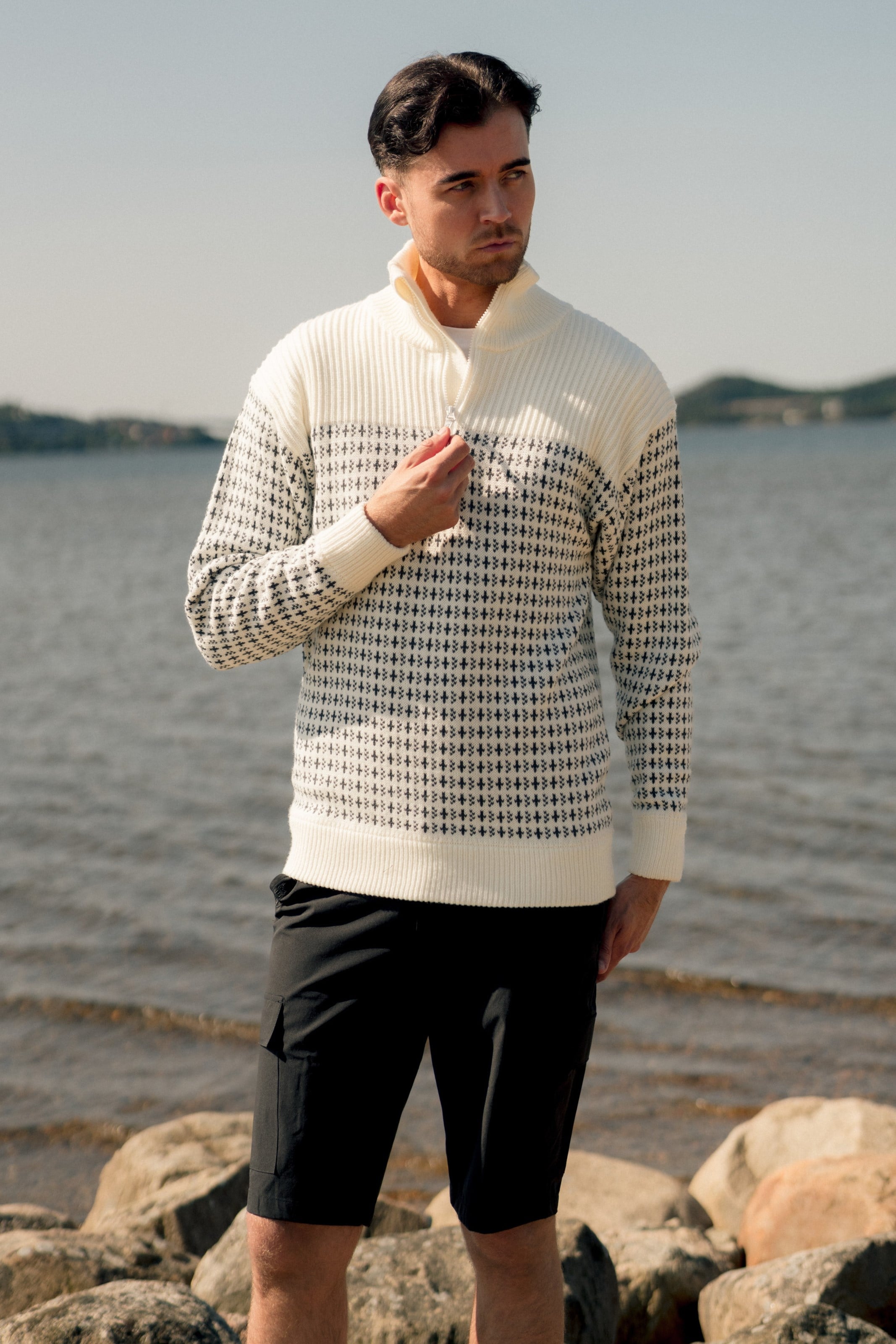 Tøttadalen Islender Half Zip strikkegenser