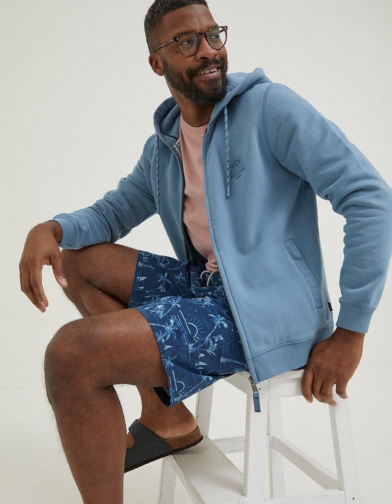 Graphic Zip Through Hoodie