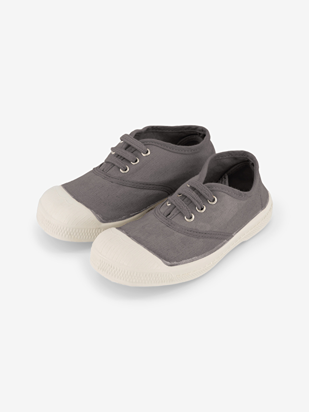 Tennis lacets enfant gris