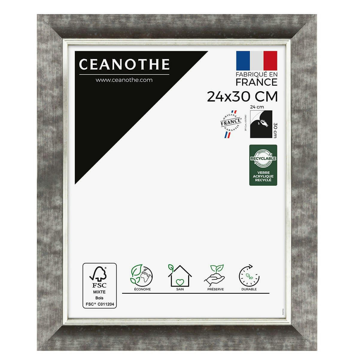HADES - Cadre photo acier 24x30 cm résine recyclée