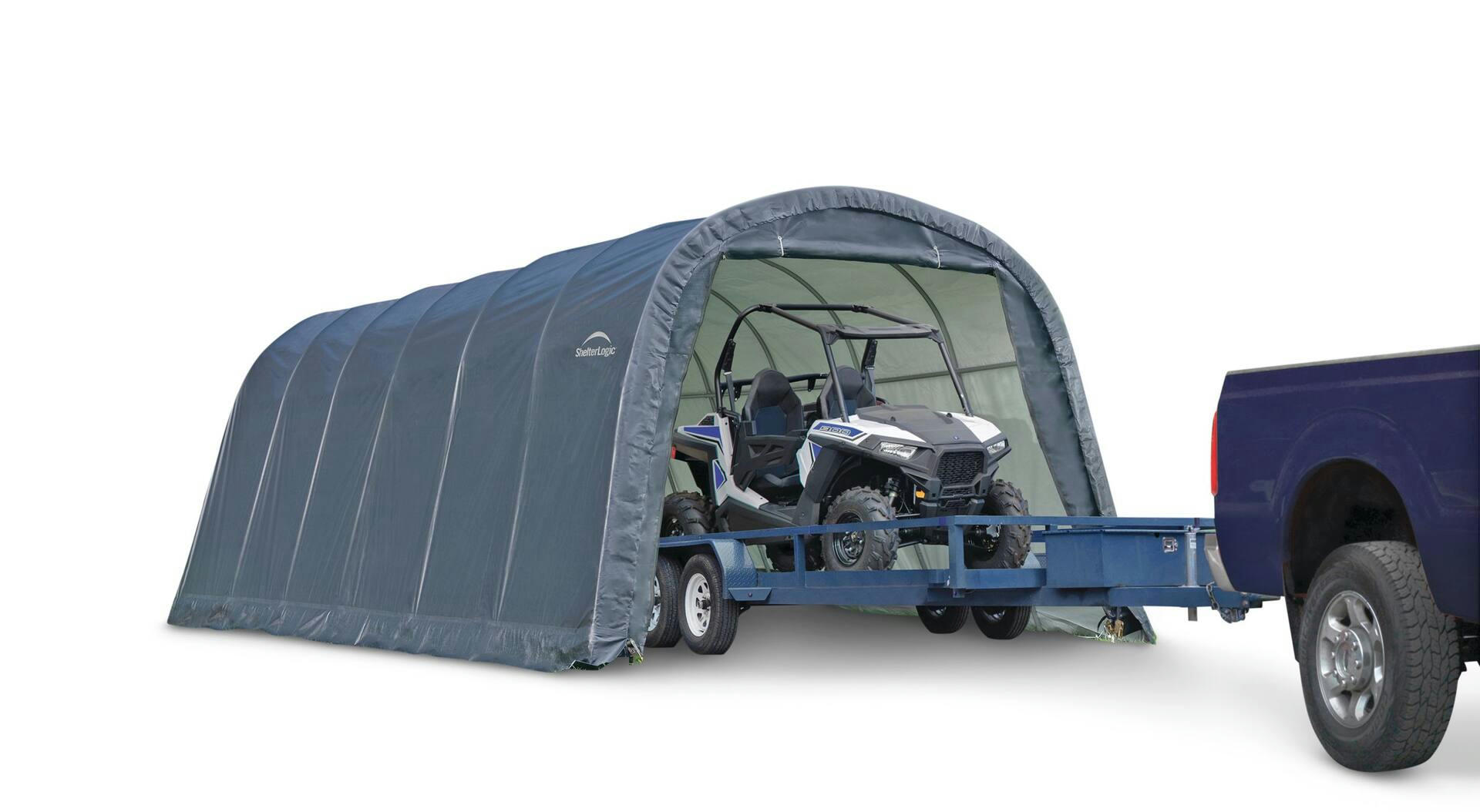 ShelterLogic Garage-in-a-Box® Round Shelter, Truck/SUV Model, 12 x 24 x 8-ft