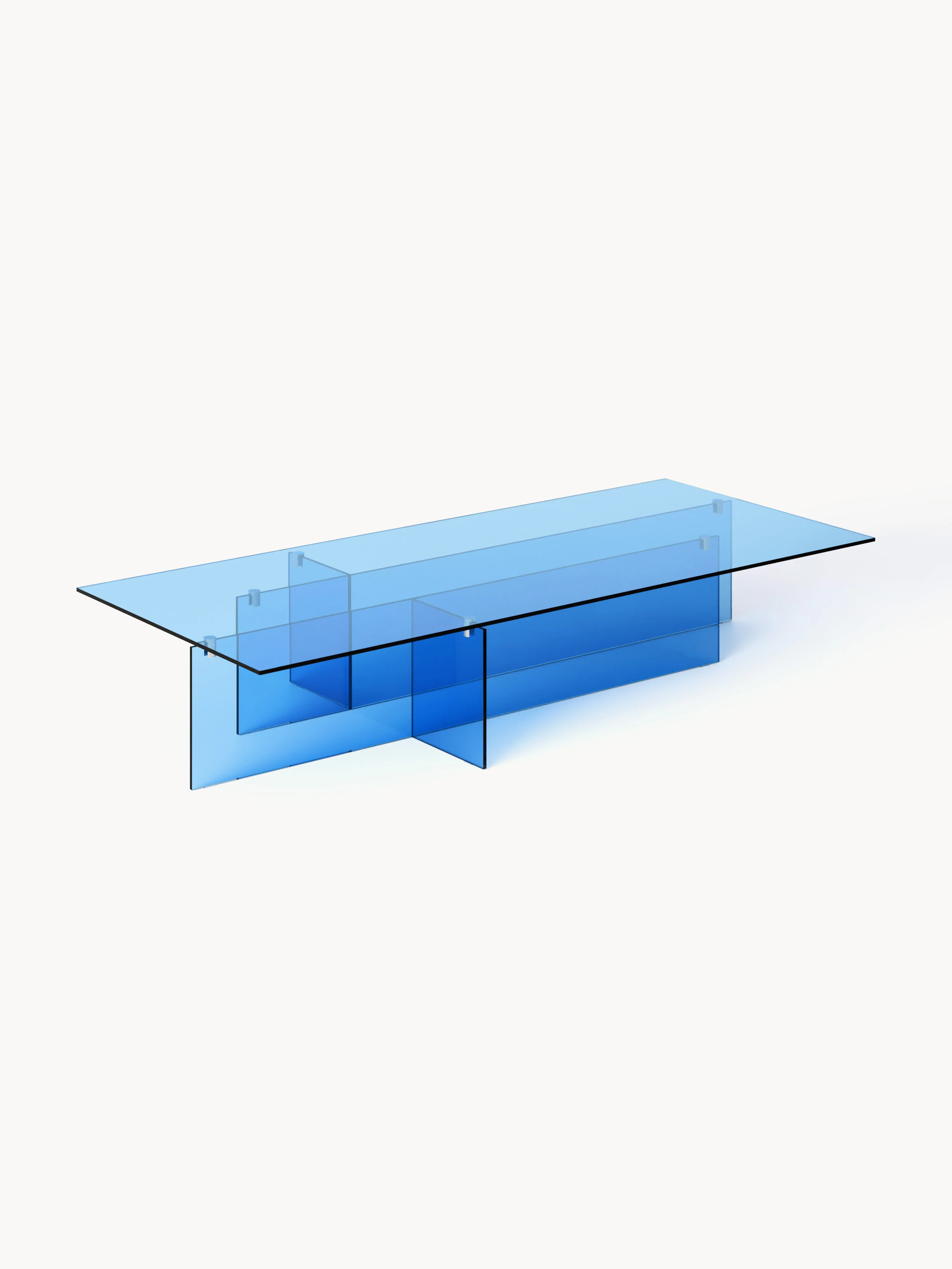 Großer Glas-Couchtisch Anouk