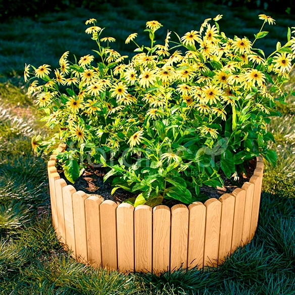 Beeteinfassung, Rollborder Flexibler Holzzaun 200 x 10 cm Natur