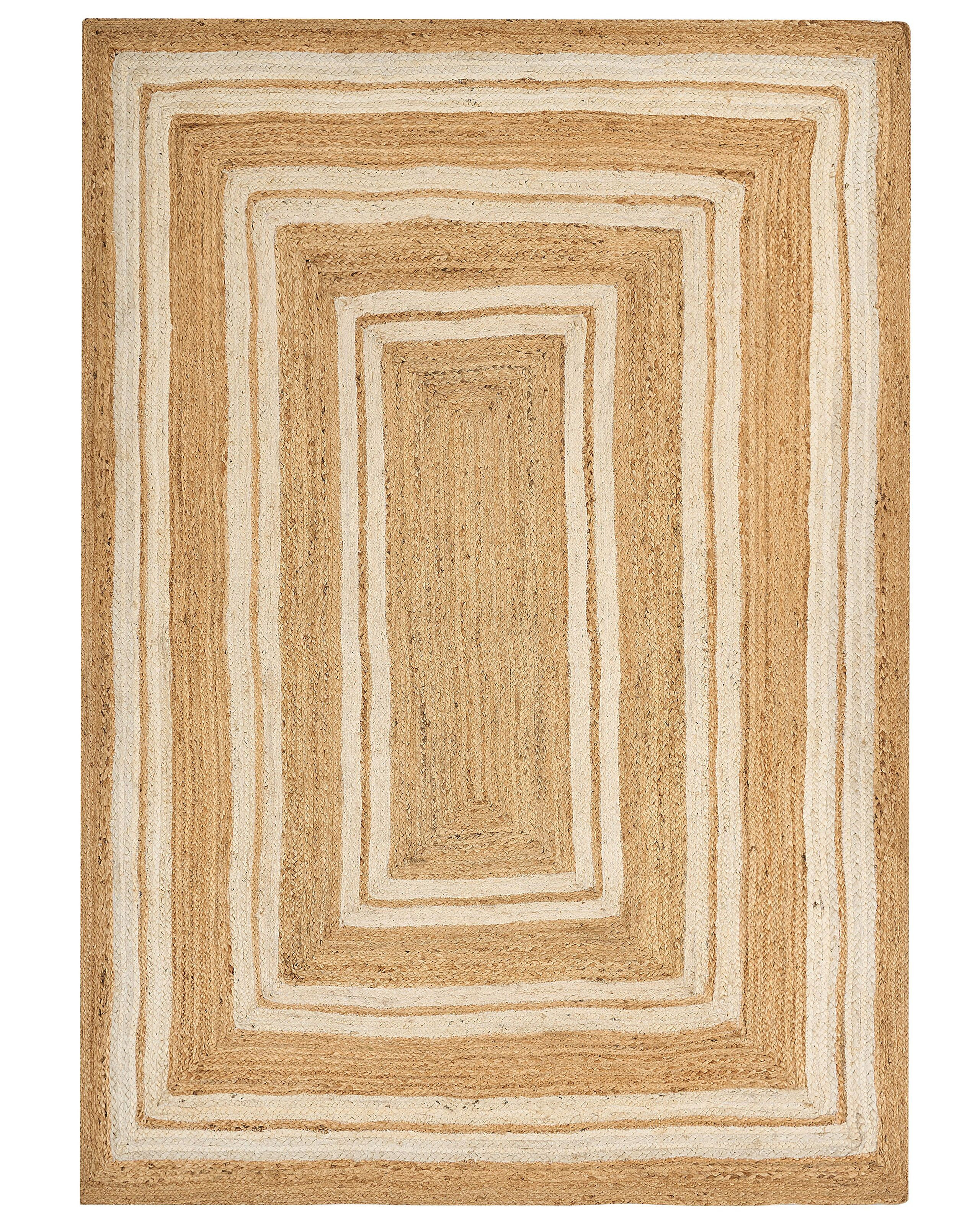 Dywan jutowy pleciony 160 x 230 cm beżowy
