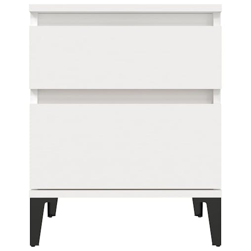 NNEVL Bedside Cabinet White 40x35x50 cm
