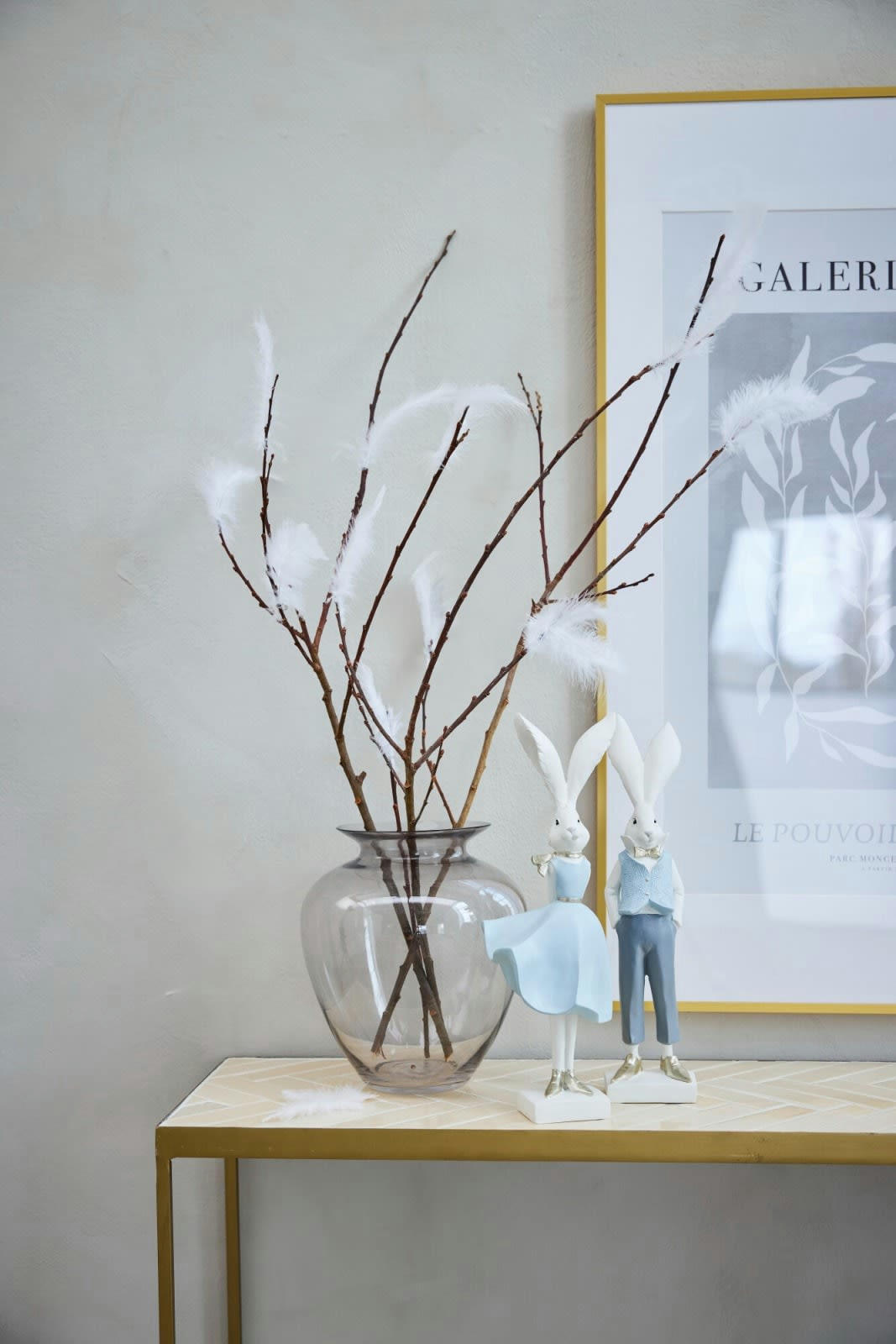 - Statuette Lapin en polyrésine blanc H35