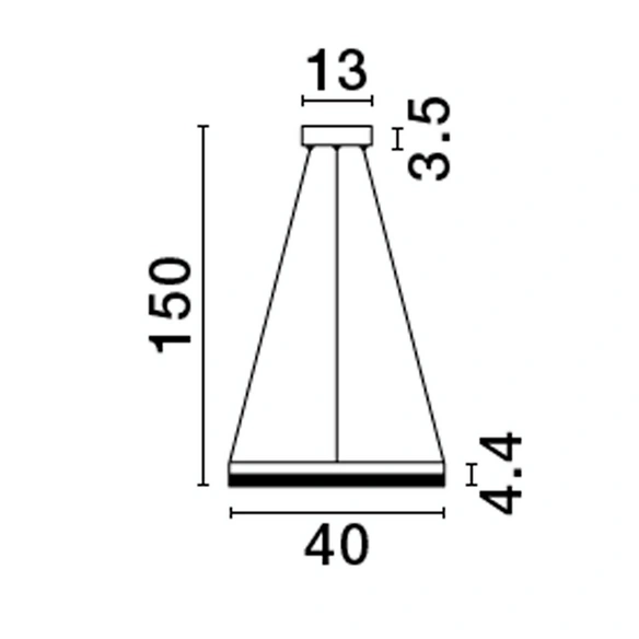 Pendelleuchte »Adria «, LED, 23 W, Höhe: 150 cm, goldfarben