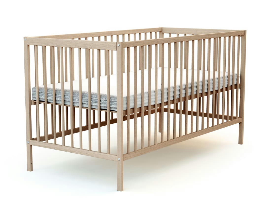 ESSENTIEL - Lit bébé 70x140 hêtre brut