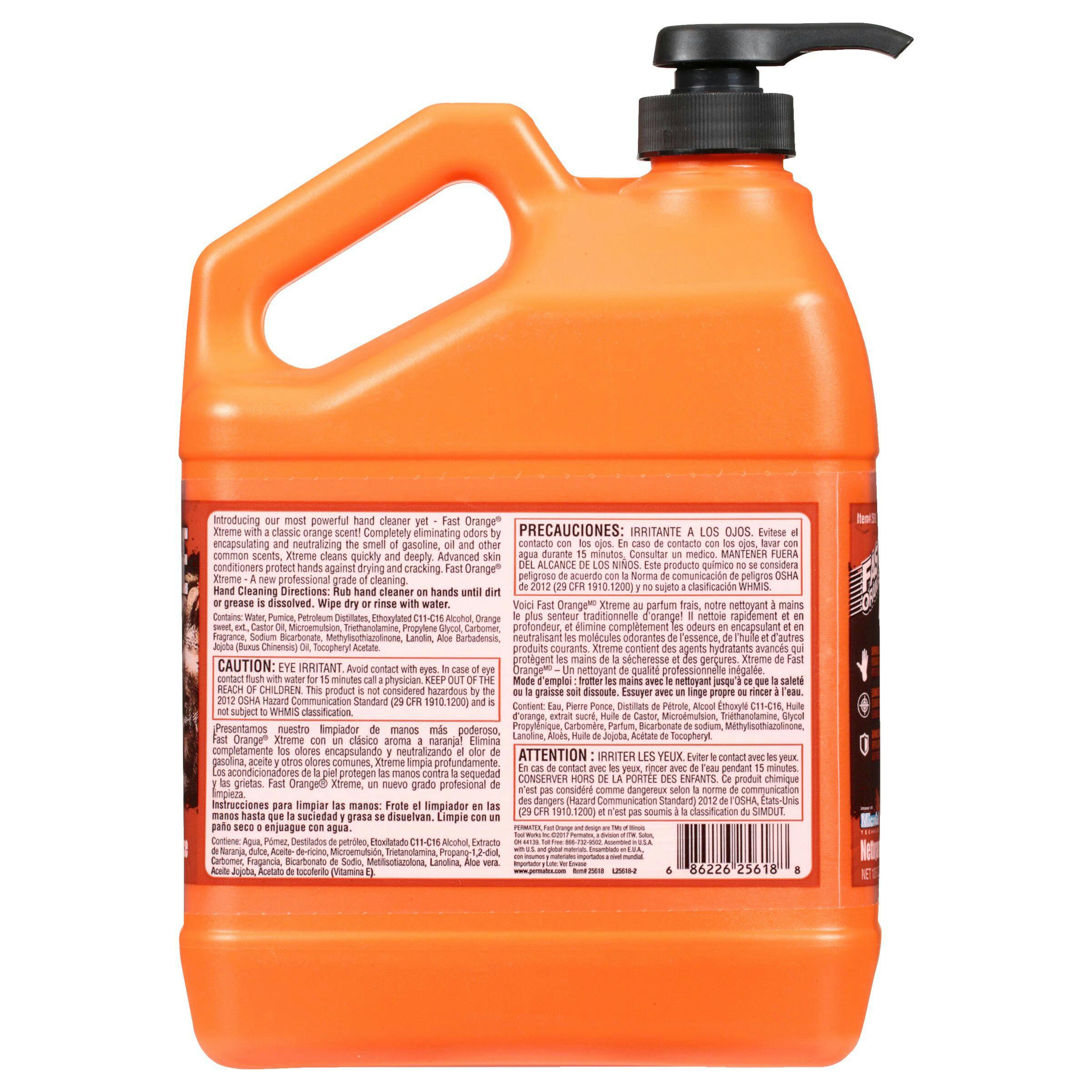 Fast Orange Xtreme Pumice Waterless Hand Cleaner, 3.78-L