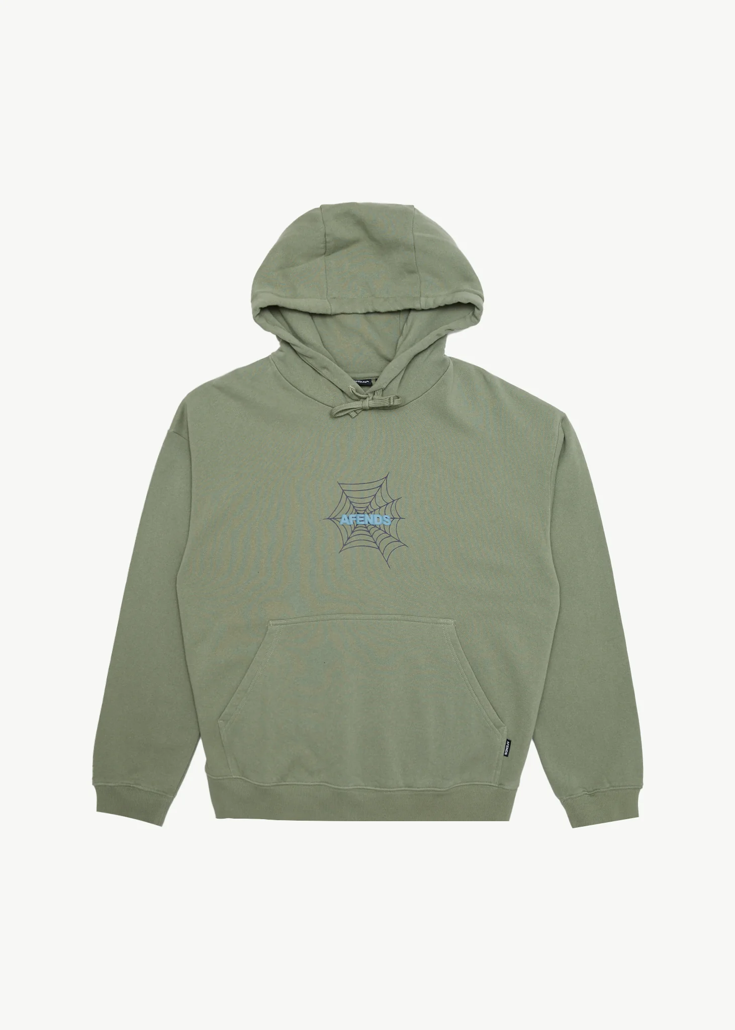 AFENDS Mens Webhead - Hoodie - Oil Green