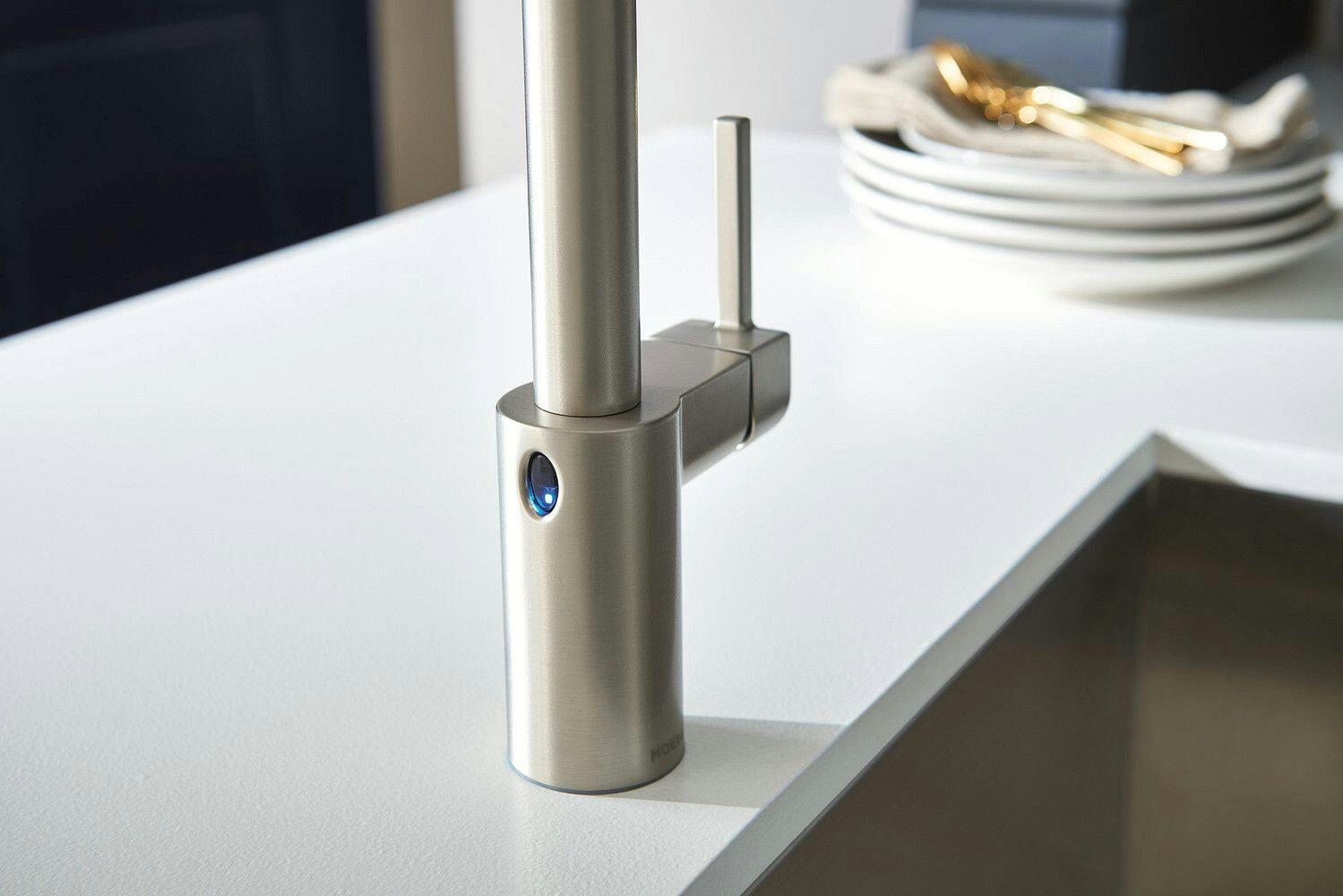 Moen® Align Single Handle Touchless Pull Down Sprayer Kitchen Faucet with MotionSense, Stainless Steel