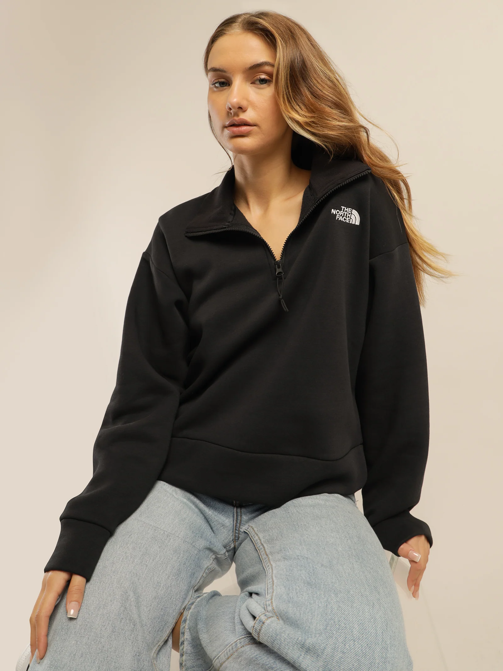 Simple Logo Quarter Zip Jumper