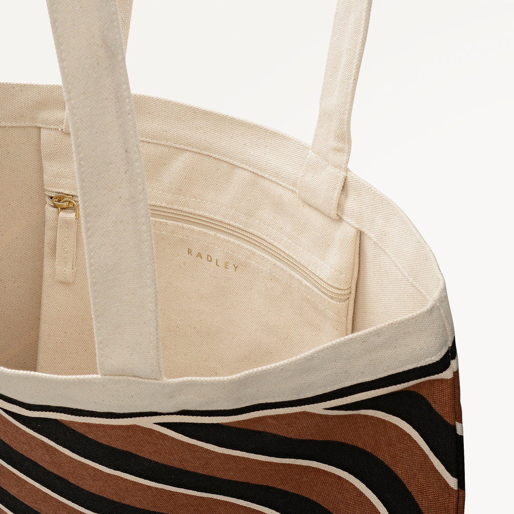 Radley Diagonal Stripe - Extra Large Open Top Tote