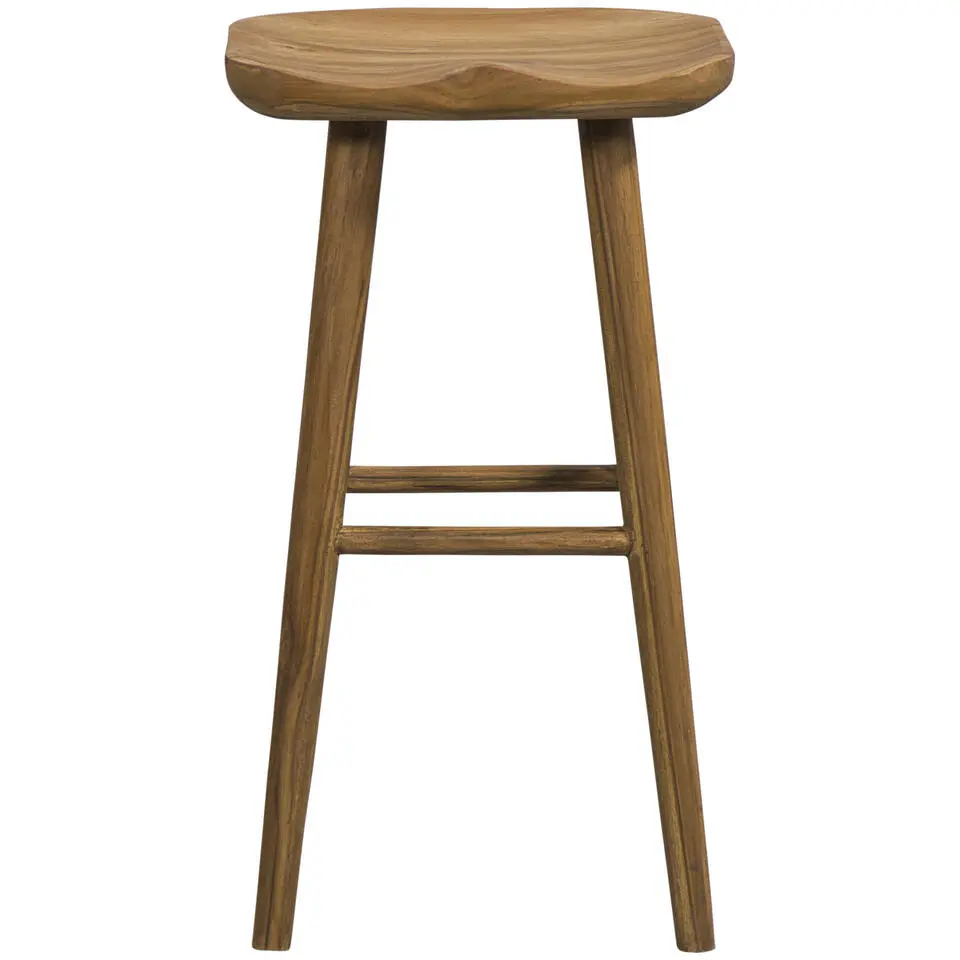 Barkruk Wout - teakhout