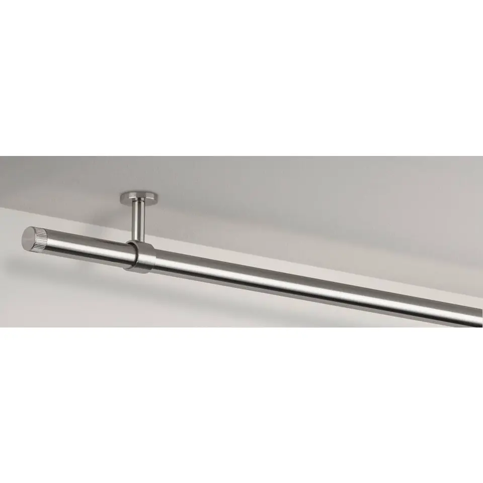 Gordijnroede 120cm grijs rvs - &Oslash;28mm (1209047)